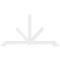 Ekena Millwork Vanguard Architectural Grade PVC Gable Bracket, 84"W x 45 1/2"H x 4"D x 4"F, 13/12 Pitch GBP084X46X0404VAN00 - alternate 5
